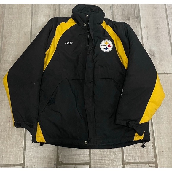 Vintage‎ Reebok Pittsburg Steelers Coat Jacket Extra Large NFL Football XL - Picture 1 of 6